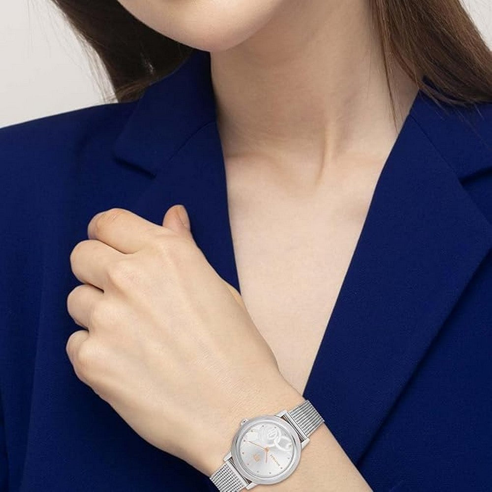 Tommy Hilfiger 1782439 Grey Dial Stainless Steel Mash Band Women's Watch Tommy Hilfiger