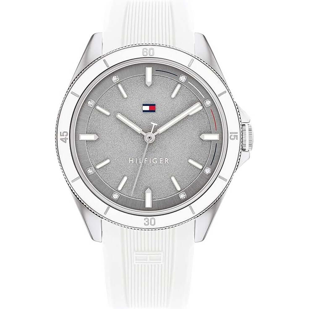 Tommy Hilfiger 1782478 Geay Dial Silicone Strao Women's Watch Tommy Hilfiger