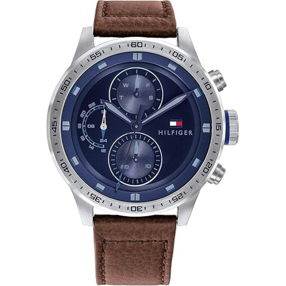 Tommy Hilfiger 1791807 Analogue Multifunction Quartz Watch for Men with Stainless Steel or Silicone Bracelet