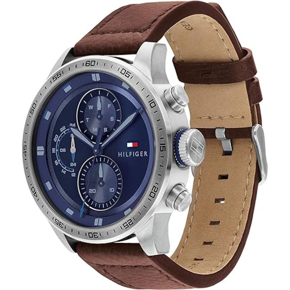 Tommy Hilfiger 1791807 Analogue Multifunction Quartz Watch for Men with Stainless Steel or Silicone Bracelet