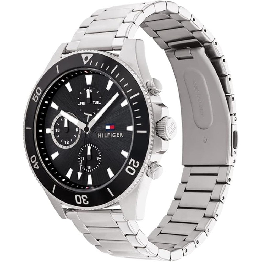 Tommy Hilfiger  1791916  Analogue Quartz Watch for Men with Black Stainless Steel Mesh Bracelet.