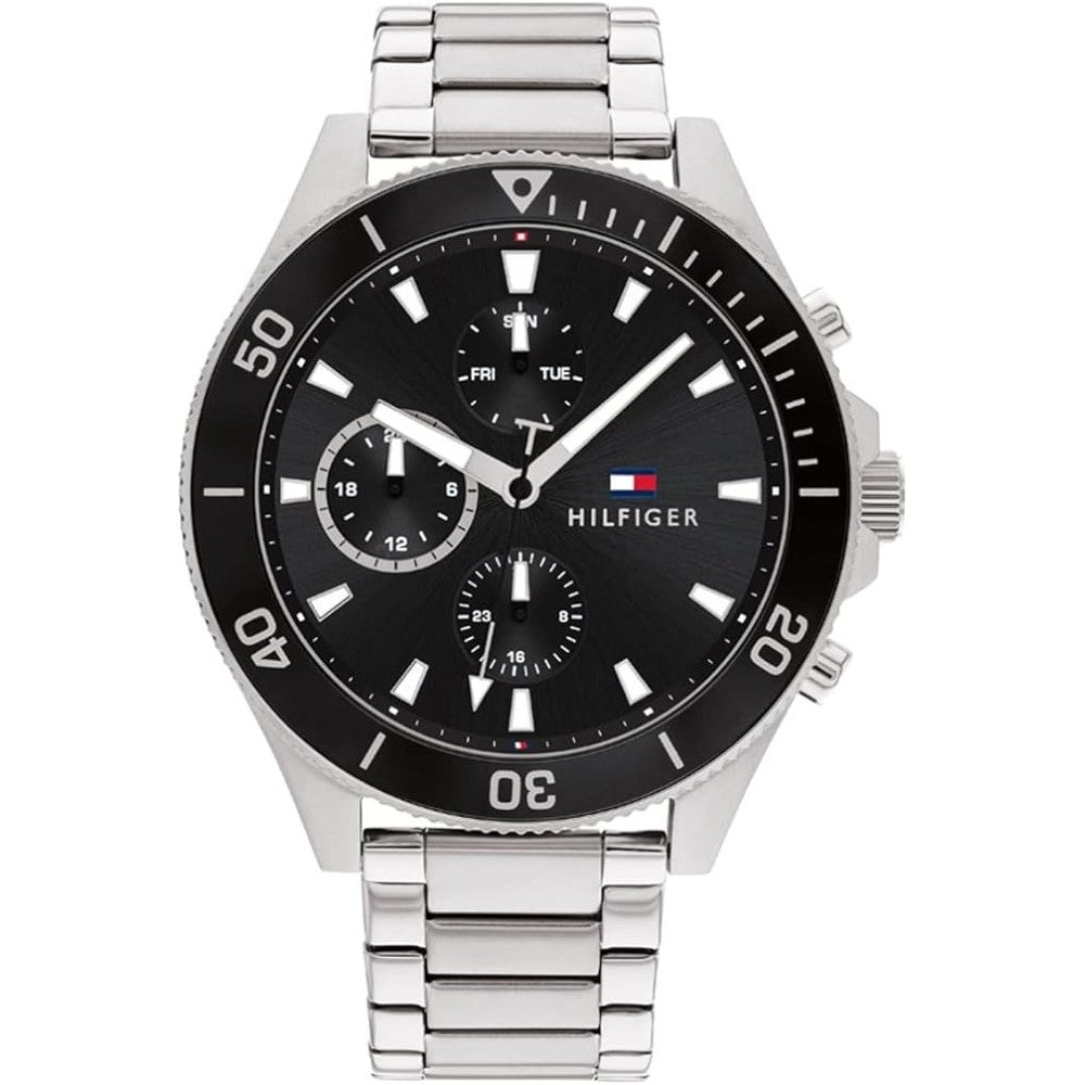 Tommy Hilfiger  1791916  Analogue Quartz Watch for Men with Black Stainless Steel Mesh Bracelet.