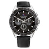 Tommy Hilfiger Owen Men’s 46 mm Black Dial Leather Watch 1791964