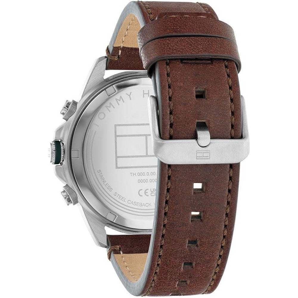 Tommy Hilfiger Lars Men’s Multifunction Watch 1792064 – Green Dial, Brown Leather, 46 mm