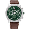 Tommy Hilfiger Lars Men’s Multifunction Watch 1792064 – Green Dial, Brown Leather, 46 mm
