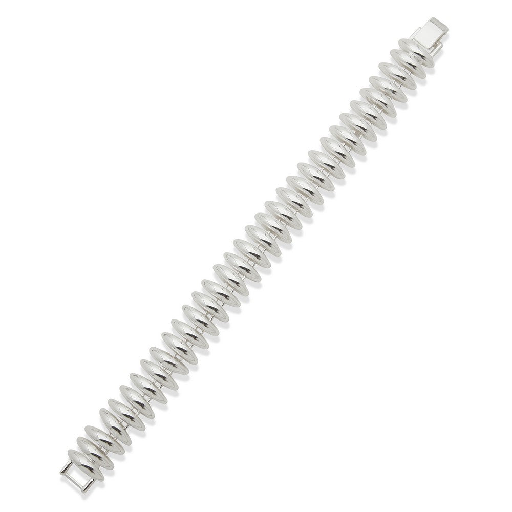 Nine West 19B00879 Silver Disc Link Bracelet