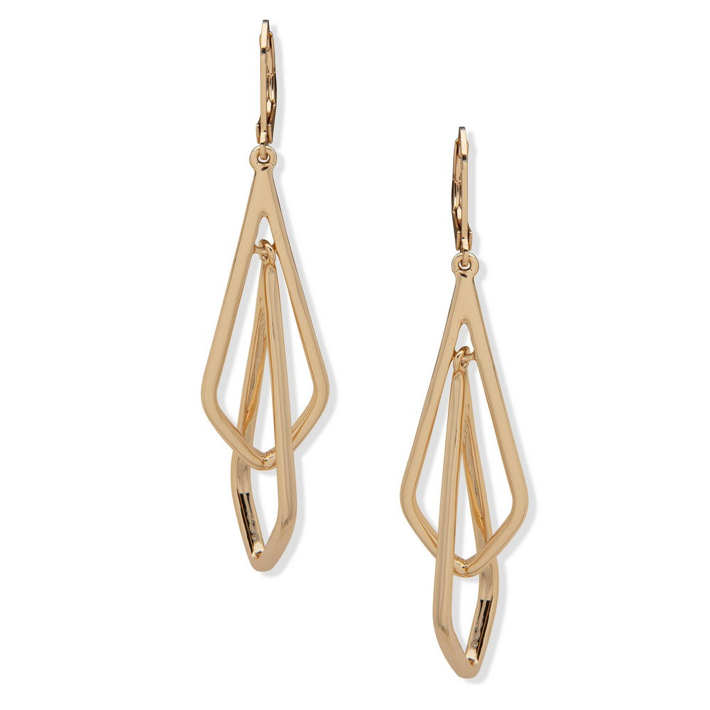 Nine West 19G00036 Geometric Gold Drop Earrings