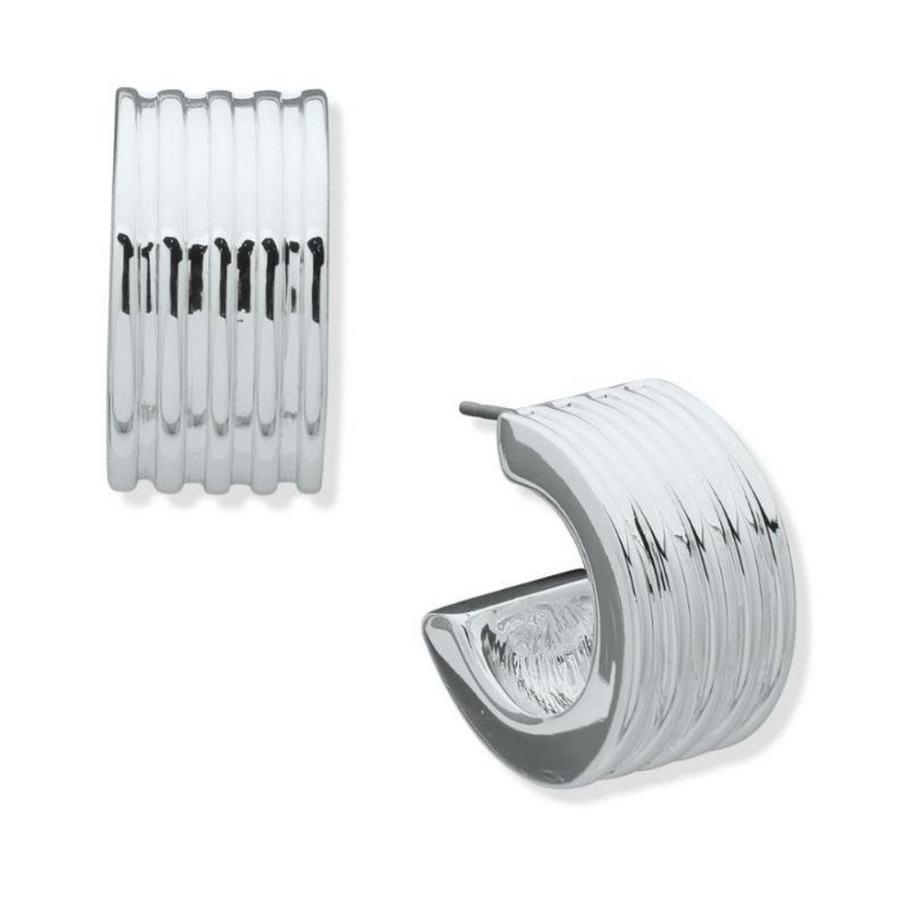 Nine West Jewelry 19G01322 Wide Textured Hoop Earrings NINE WEST
