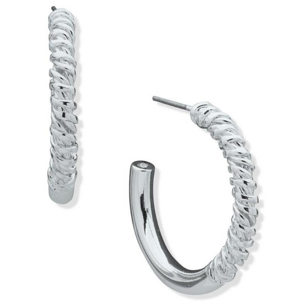 Nine West Jewelry 19G01336 Silver-Tone Hoop Earrings