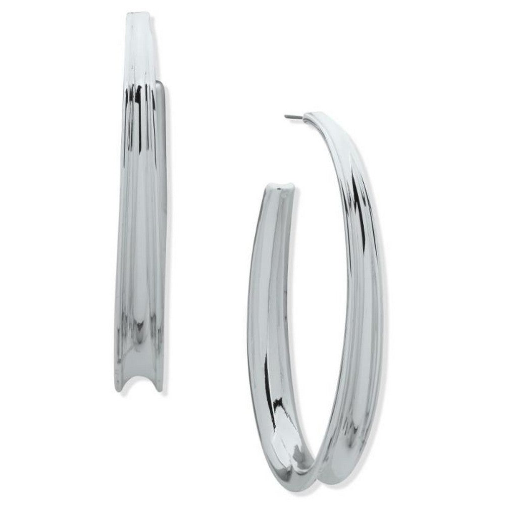 Nine West Jewelry 19G01368 Silver-Tone Hoop Earrings