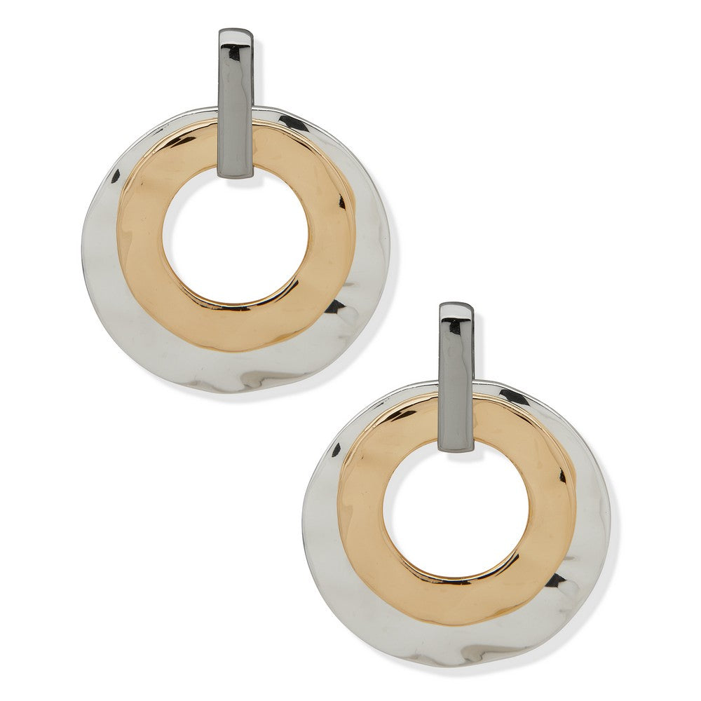 Nine West 19G02323 Two-Tone Circle Earrings