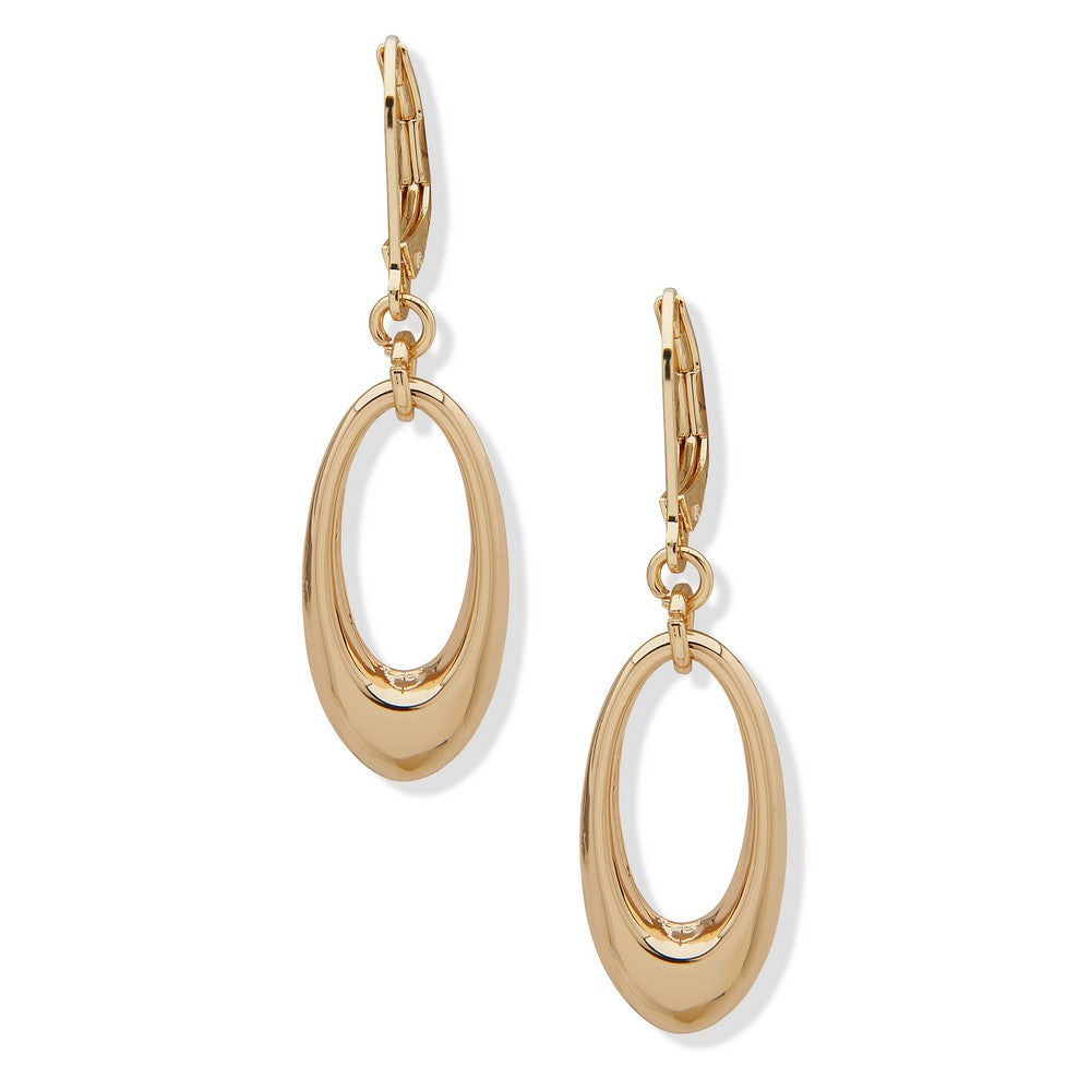 Nine West 19G03053 Gold Oval Drop Earrings