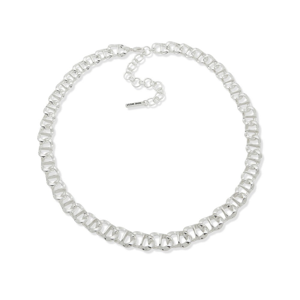 Nine West 19N01144 Silver Link Chain Necklace