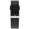 ARMITRON 20-4604BKSVBK Men's Genuine Crystal Accented Leather Strap Watch