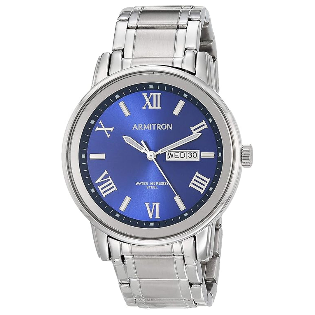 ARMITRON 20-4935BLSV Day/Date Function Gray Dial Men's Watch