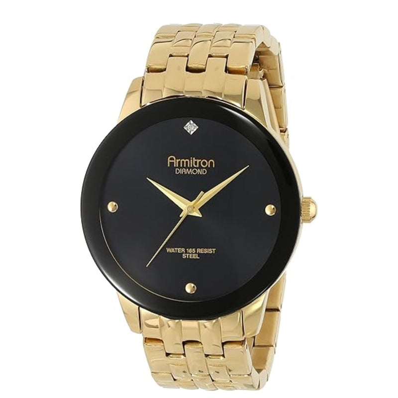 Armitron Men's 20/4952BKGP Diamond Dial Bracelet Watch