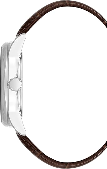 Armitron 20-5048BKSVBN Men's Day/Date Function Croco-Grain Leather Strap Watch