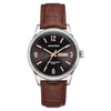 Armitron 20-5048BKSVBN Men's Day/Date Function Croco-Grain Leather Strap Watch