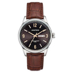 Armitron 20-5048BKSVBN Men's Day/Date Function Croco-Grain Leather Strap Watch