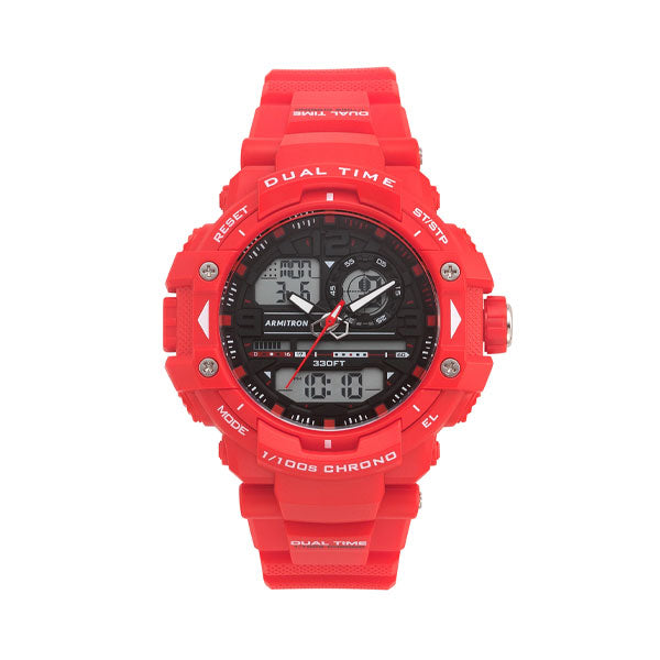 Armitron 20/5062RDB Dual Sports Chronograph Analogue-Digital Red Resin trap Men's Watch