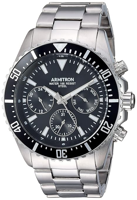 Armitron 20-5351BKSV Multi-Function Bracelet Watch