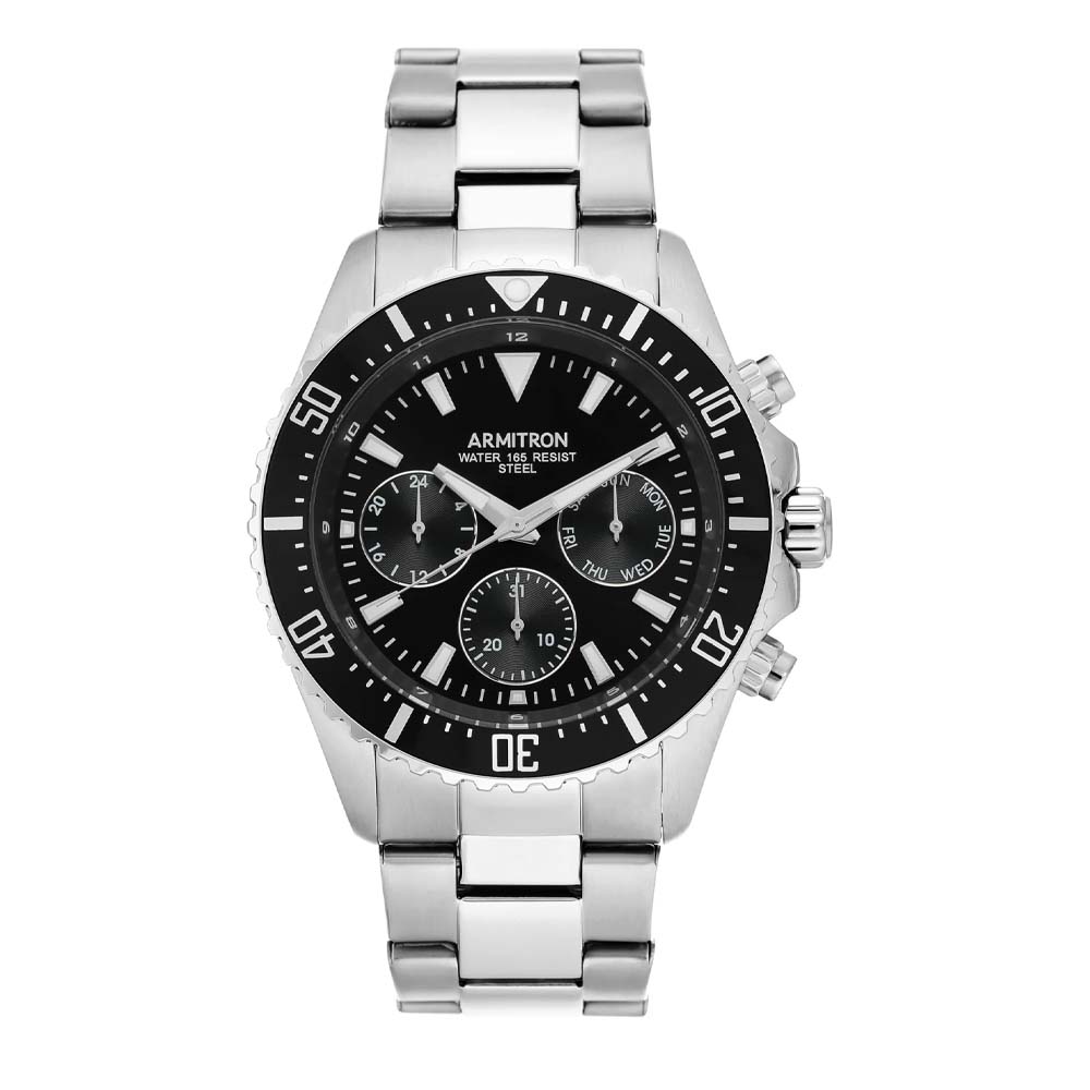 Armitron 20-5351BKSV Multi-Function Bracelet Watch