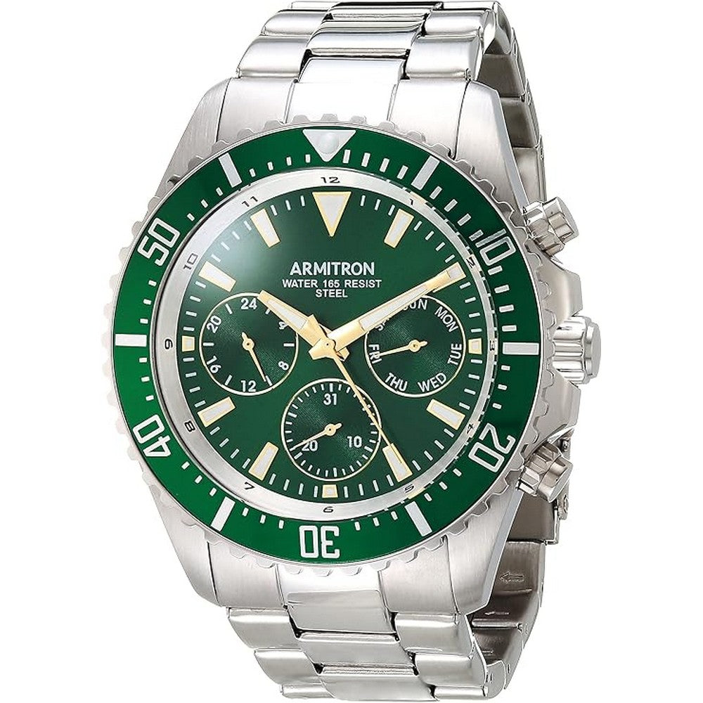 Armitron Men's Multi-Function Bracelet Watch 20/5351GNSV ARMITRON