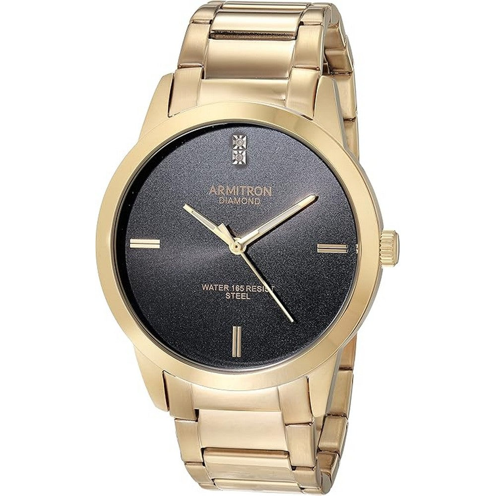 Armitron 20/5479BKGP Diamond Dial Bracelet Men's Watch ARMITRON