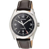 Armitron 20/5487BKSVBN Men's Black Dial Brown Leather Strap Watch