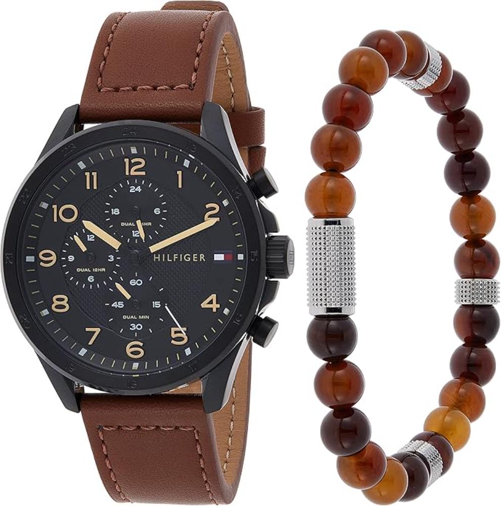 Tommy Hilfiger 2770153 Black Dial Leather Strap Men's Watch