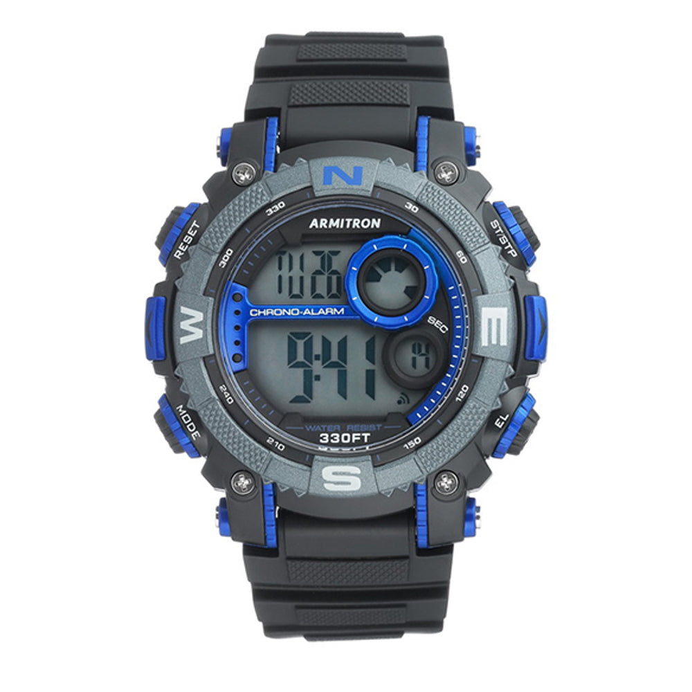 Armitron Sport Men's Digital Chronograph Resin Strap Watch, 40/8284BLU