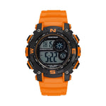 Armitron 40/8284BOR Armitron Men's Digital Chronograph Black and Orange Resin Strap Watch