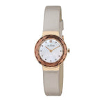 Skagen 456SRLT Women's Silver Dial Brown Leather Watch