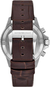 EMPORIO AR11486 ARMANI CHRONOGRAPH BROWN LEATHER WATCH
