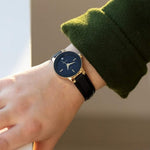 Armitron 75/5410BKGPBK Diamond Dial Leather Strap Women's Watch