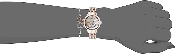 Armitron 75-5663MPRGST  women's rose gold-tone watch and bracelet set