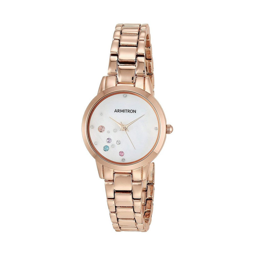 Armitron 75/5747MPCR Genuine Crystal Accented Women's Bracelet Watch ARMITRON
