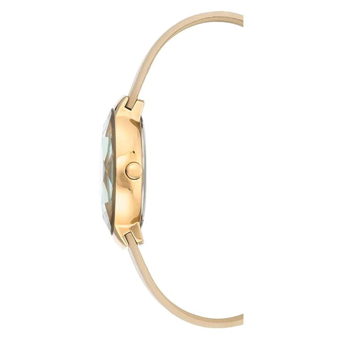 Armitron 75/5748CHGPTP Ringlet Genuine Crystal Accented Leather Strap Women's Watch