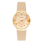 Armitron 75/5748CHGPTP Ringlet Genuine Crystal Accented Leather Strap Women's Watch