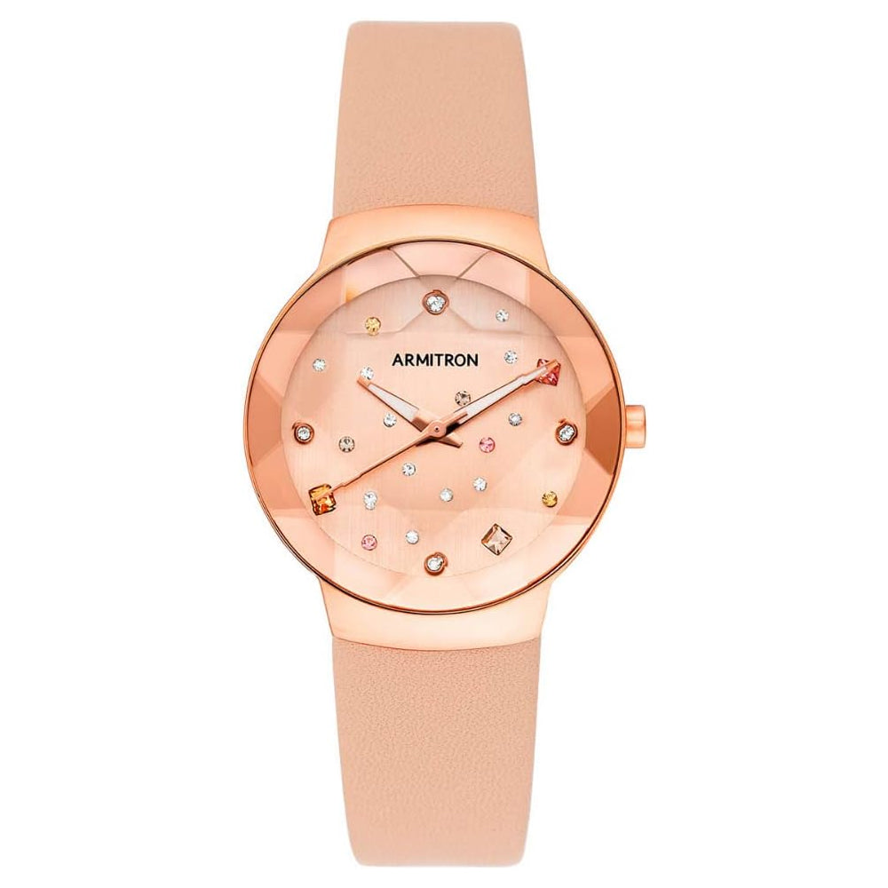 Armitron 75/5748RSRGBH Ringlet Genuine Crystal Accented Leather Strap Women's Watch ARMITRON