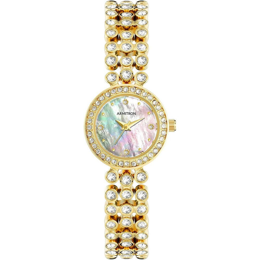 Armitron 75/5800MPGP Genuine Crystal Accented Bracelet Women's Watch ARMITRON