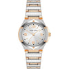 Anne Klein 10/8655SVRT Silver-Tone Sunray Dial Analog Women's Watch