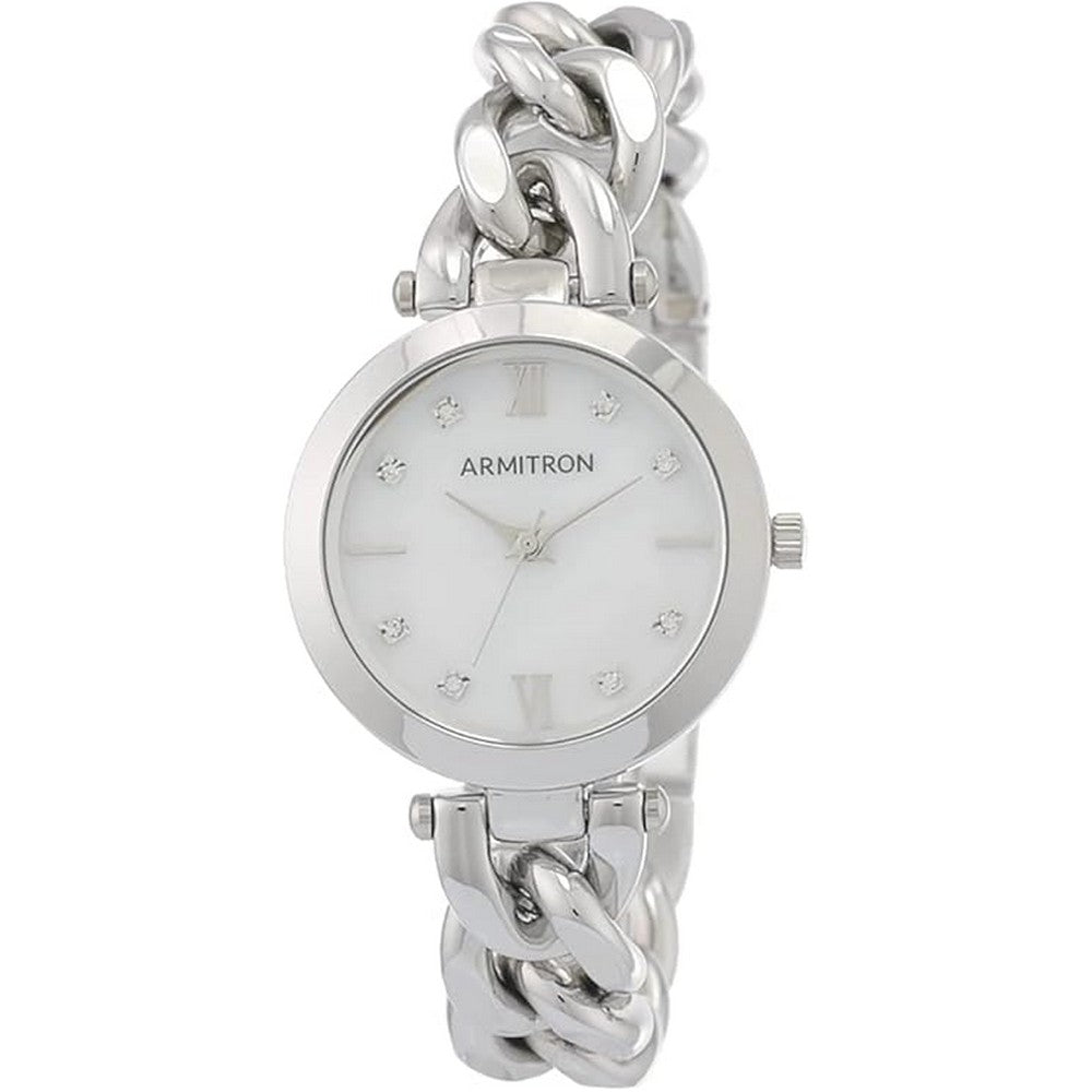 Armitron Women's Genuine Crystal Accented Chain Bracelet Watch, 75/5822 ARMITRON