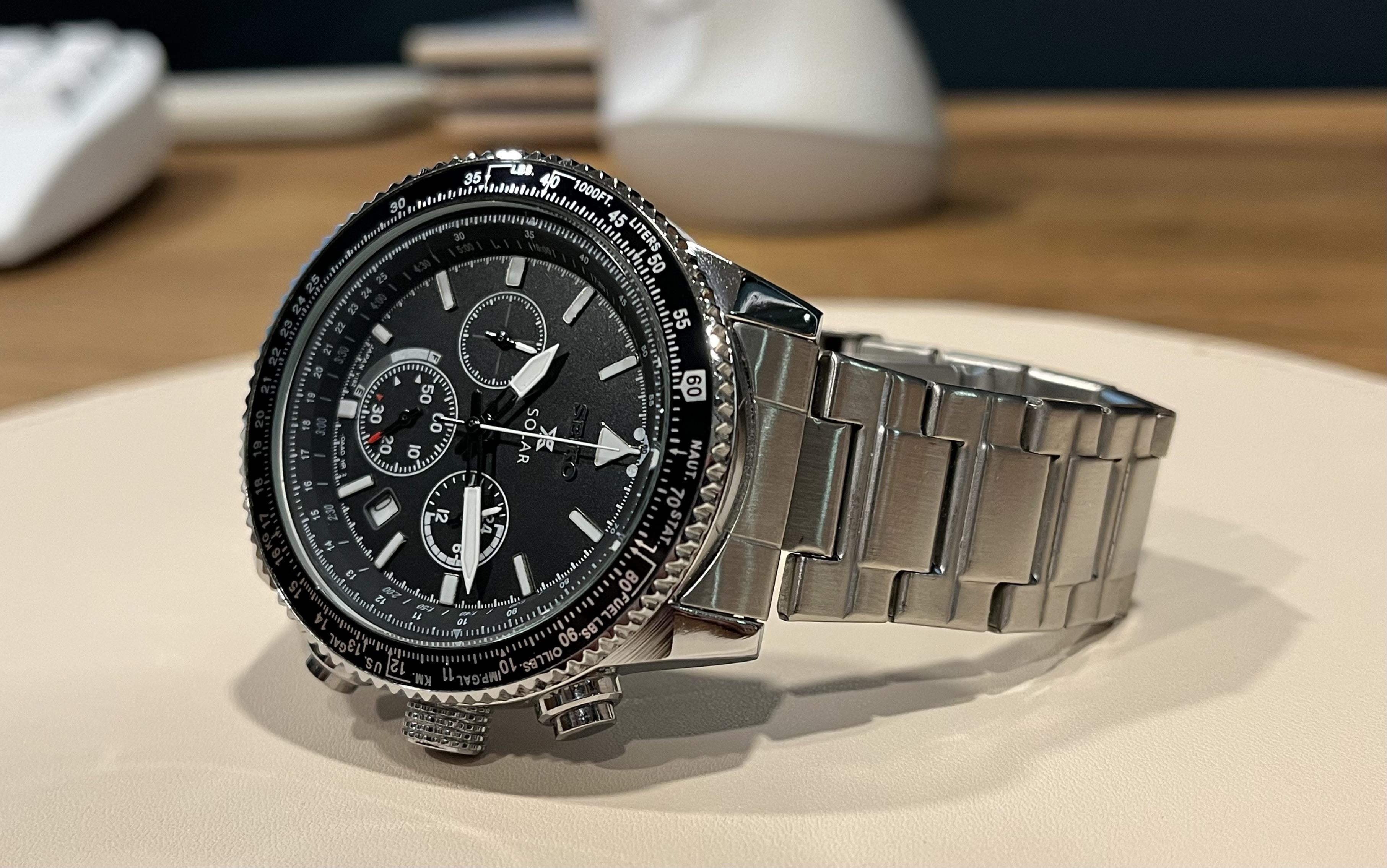 seiko SSG001P1 Prospex Men's Radio Sync Solar World Time Chronograph Watch