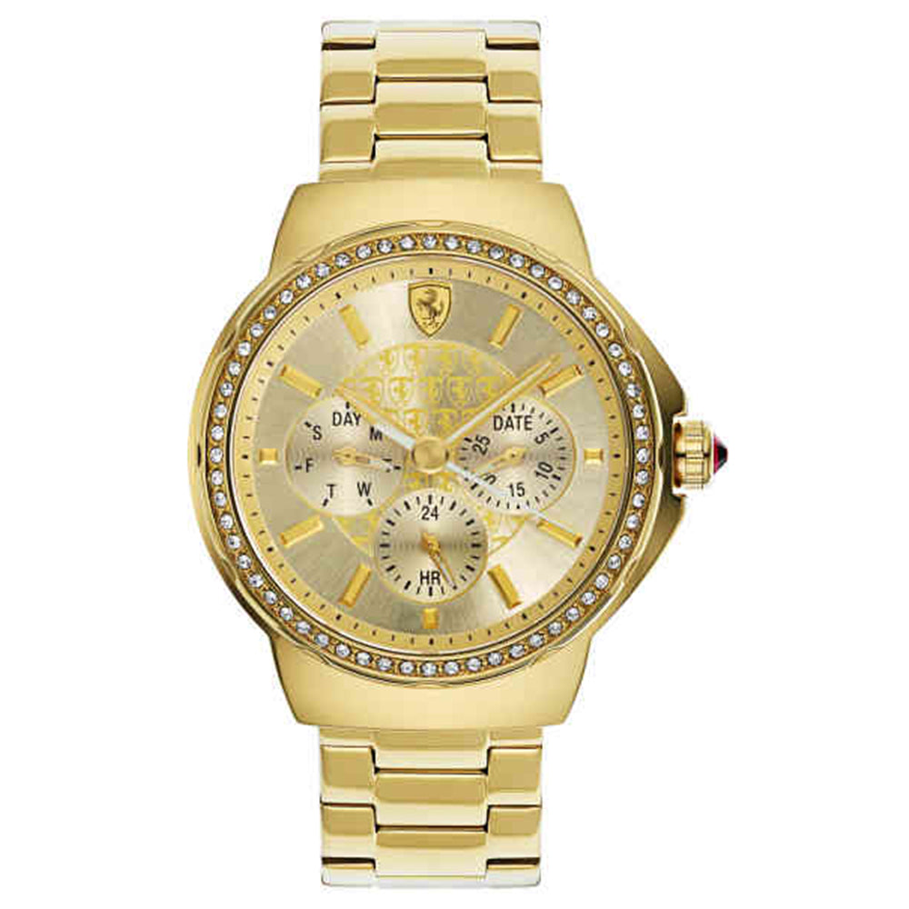 Ferrari Donna 820016 Yellow Stainless Steel Japanese Quartz Women's Watch Ferrari