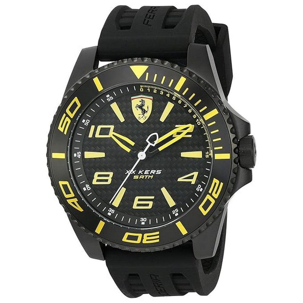 SCUDERIA Ferrari 0830307 Analogue Quartz Classic Black Silicone Men's Watch