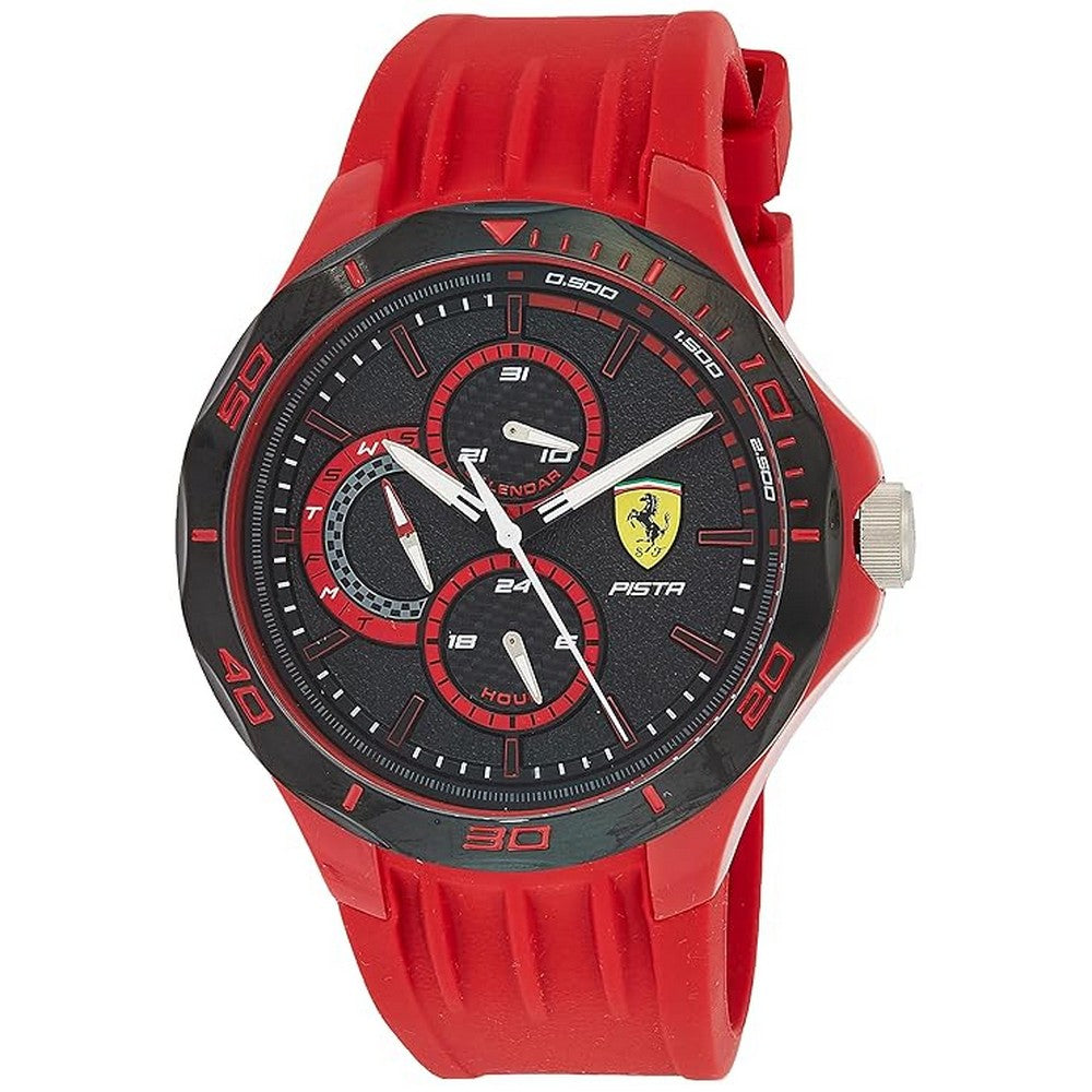 SCUDERIA Ferrari 0830723 Men's Pista Quartz Silicone Strap Men's Watch