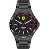 SCUDERIA Ferrari 0830763 Pista Quartz Stainless Steel Black Ion-Plated Steel Strap Men's Watch Ferrari