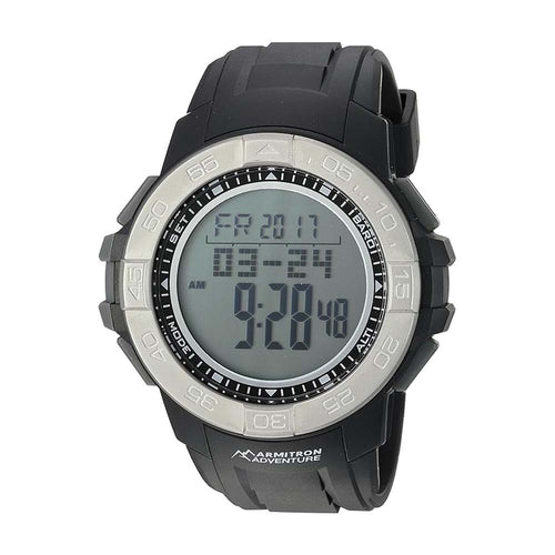Armitron AD/1011BLK Adventure Digital Multi-Function Black Resin Strap Sport Watch