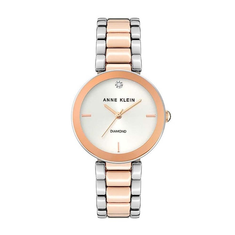 Anne Klein AK-1363SVRT Silver Diamond Dial Bracelet Women's Watch